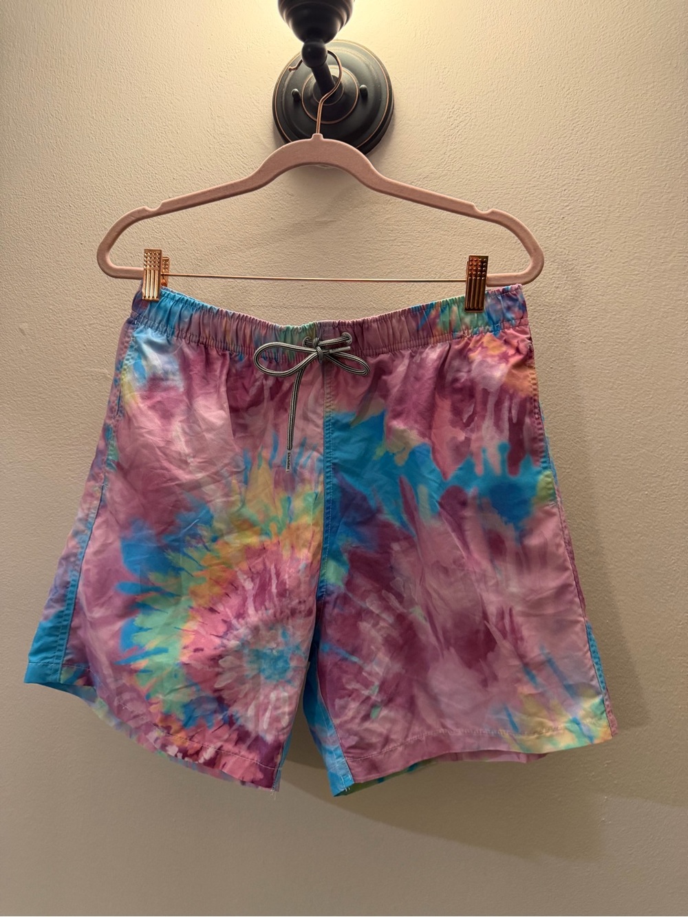 Boardies Apparel Mens Tie Dye Swim Trunks Multicolor Board Shorts Medium